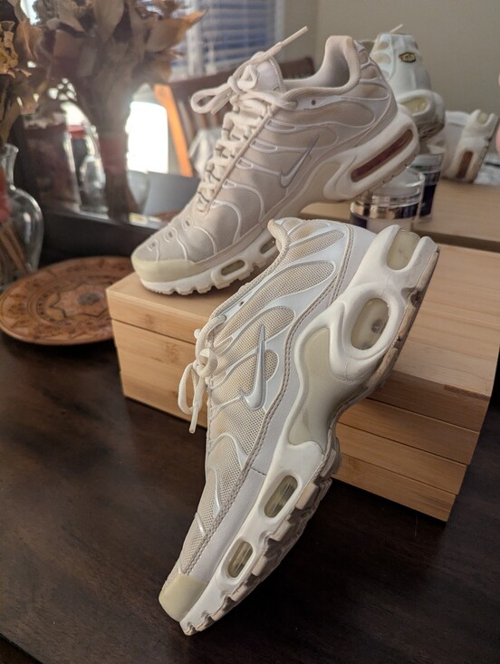 Nike Shoes - Nike Air Max Plus TN White Pure Platinum Sneakers Size 8